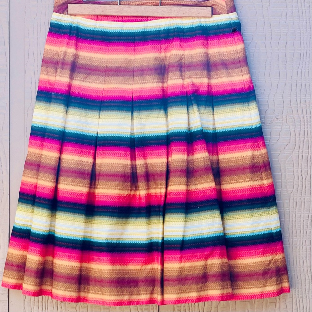 ⭐️Talbots Multicolor Striped A-Line Skirt